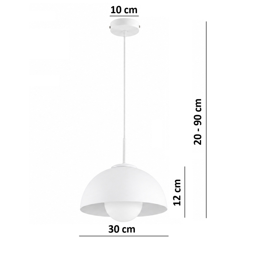 BRILAGI - Luster na lanku COSMO 1xE27/60W/230V pr. 30 cm biela/zlatá