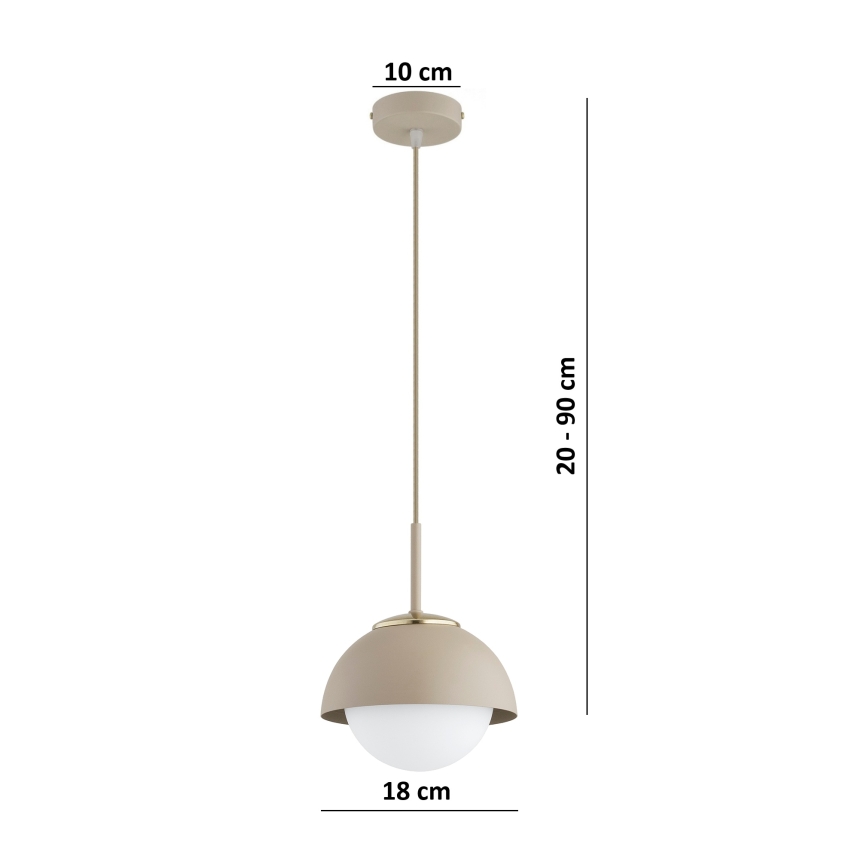 Brilagi - Luster na lanku COSMO 1xE27/60W/230V priem. 18 cm béžová/zlatá