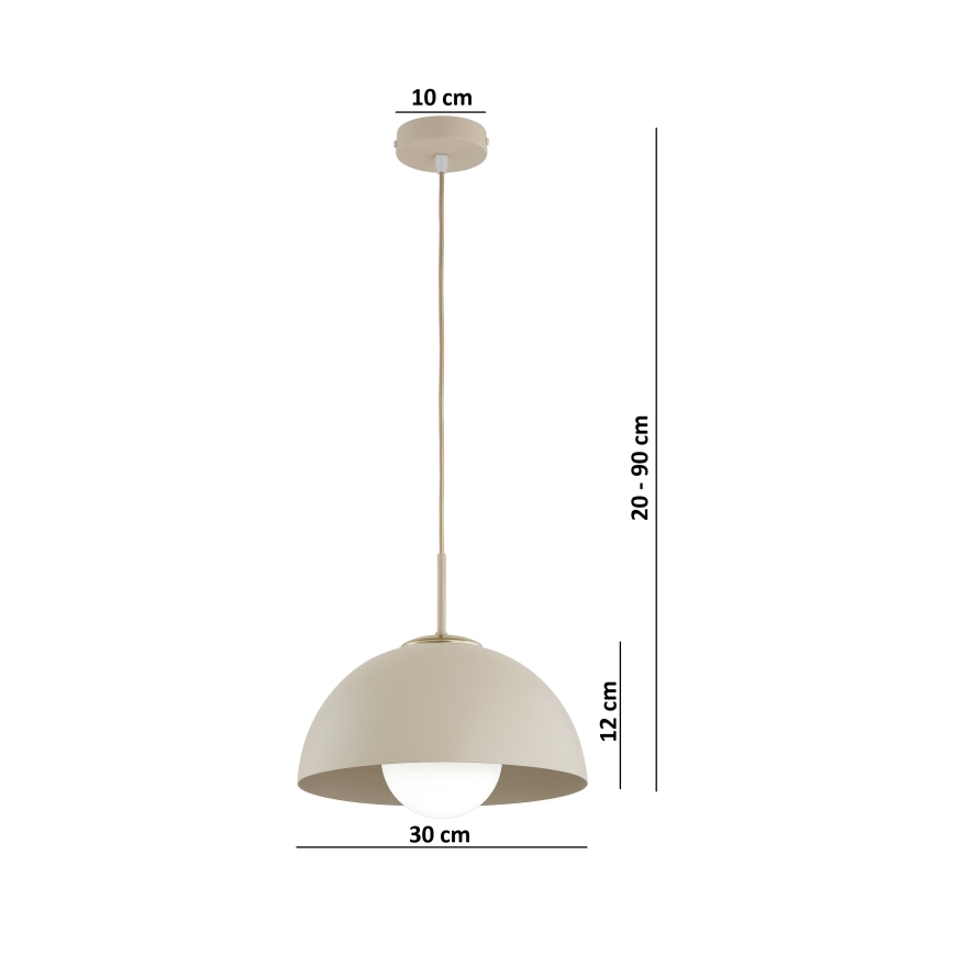 Brilagi - Luster na lanku COSMO 1xE27/60W/230V, priemer 30 cm, béžová/zlatá
