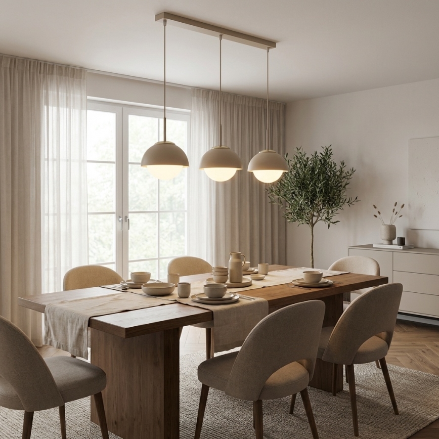Brilagi - Luster na lanku COSMO 3xE27/60W/230V béžová/zlatá