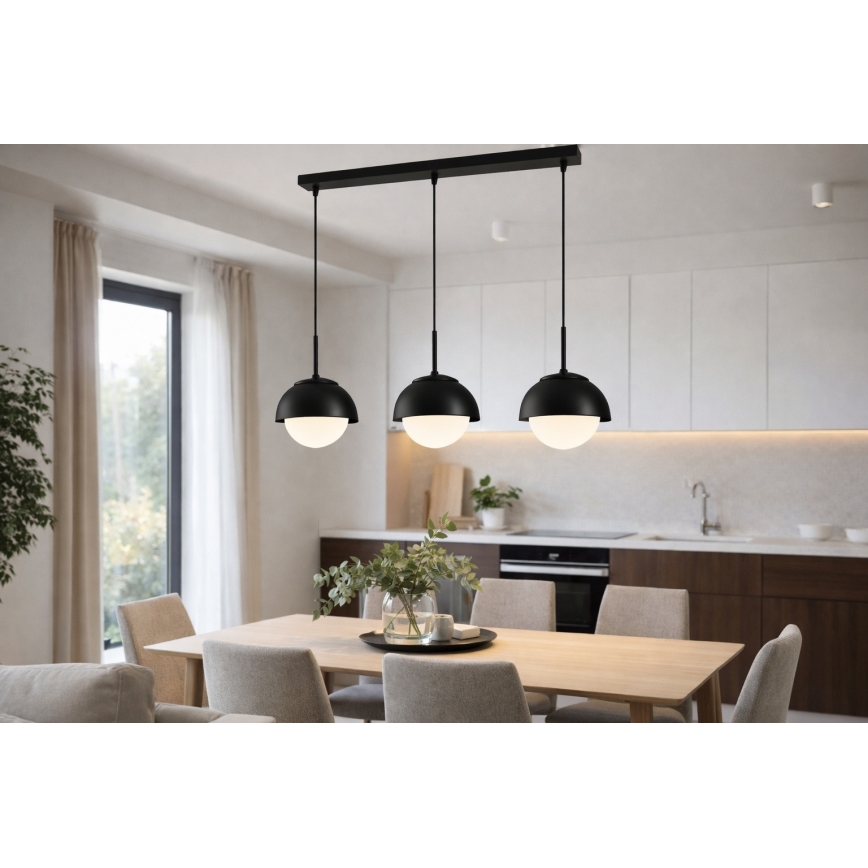BRILAGI - Luster na lanku COSMO 3xE27/60W/230V čierna