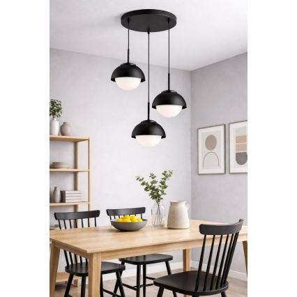 BRILAGI - Luster na lanku COSMO 3xE27/60W/230V čierna