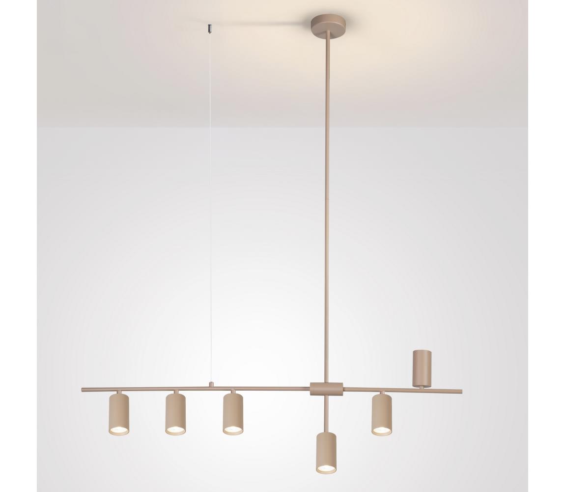 Brilagi - Luster na lanku CRANE 6xGU10/30W/230V béžový WO-CRANE-06-BEI-OEM
