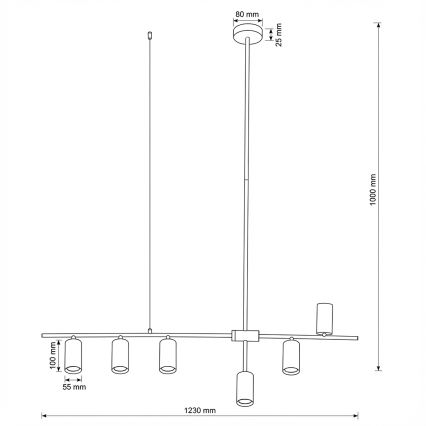 Brilagi - Luster na lanku CRANE 6xGU10/30W/230V béžový