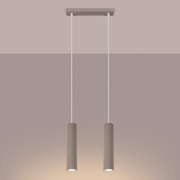 Brilagi - Luster na lanku CRESTO 2xGU10/10W/230V taupe