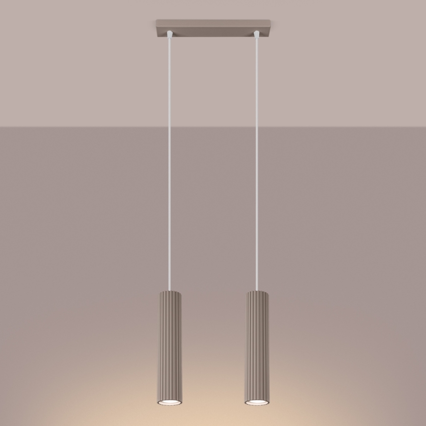 Brilagi - Luster na lanku CRESTO 2xGU10/10W/230V taupe