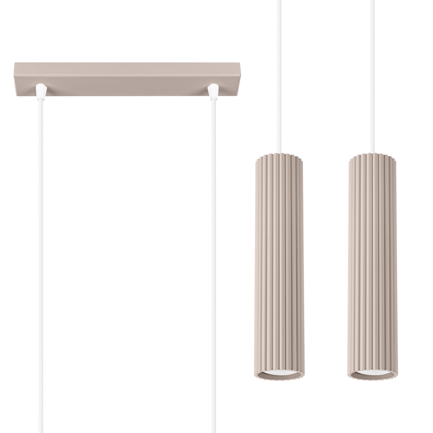 Brilagi - Luster na lanku CRESTO 2xGU10/10W/230V taupe