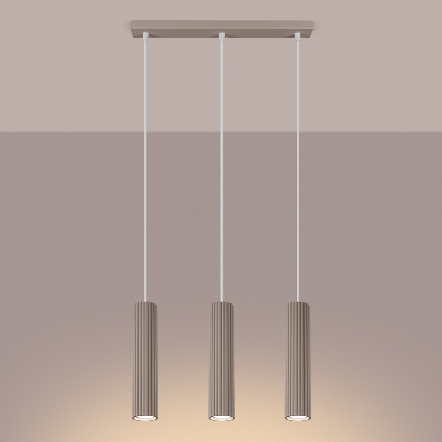 Brilagi - Luster na lanku CRESTO 3xGU10/10W/230V taupe