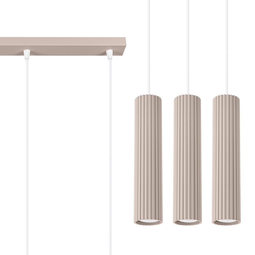 Brilagi - Luster na lanku CRESTO 3xGU10/10W/230V taupe