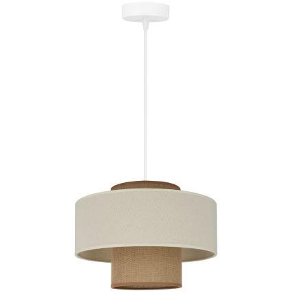 Brilagi - Luster na lanku DALLAS 1xE27/15W/230V pr. 30 cm hnedá/krémová/biela