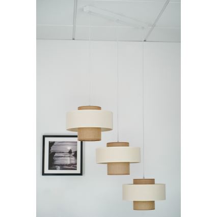 Brilagi - Luster na lanku DALLAS 3xE27/15W/230V hnedá/krémová/biela