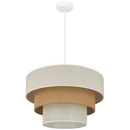 Brilagi - Luster na lanku DENVER LUNETA 1xE27/15W/230V pr. 45 cm béžová/hnedá/krémová