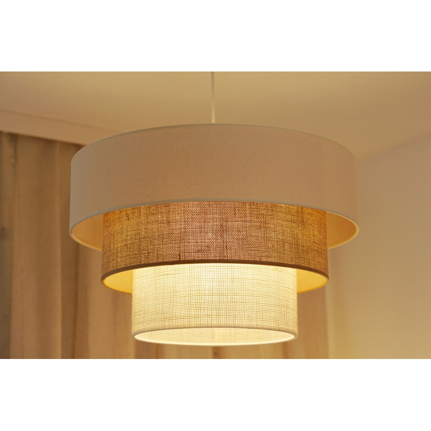 Brilagi - Luster na lanku DENVER LUNETA 1xE27/15W/230V pr. 45 cm béžová/hnedá/krémová