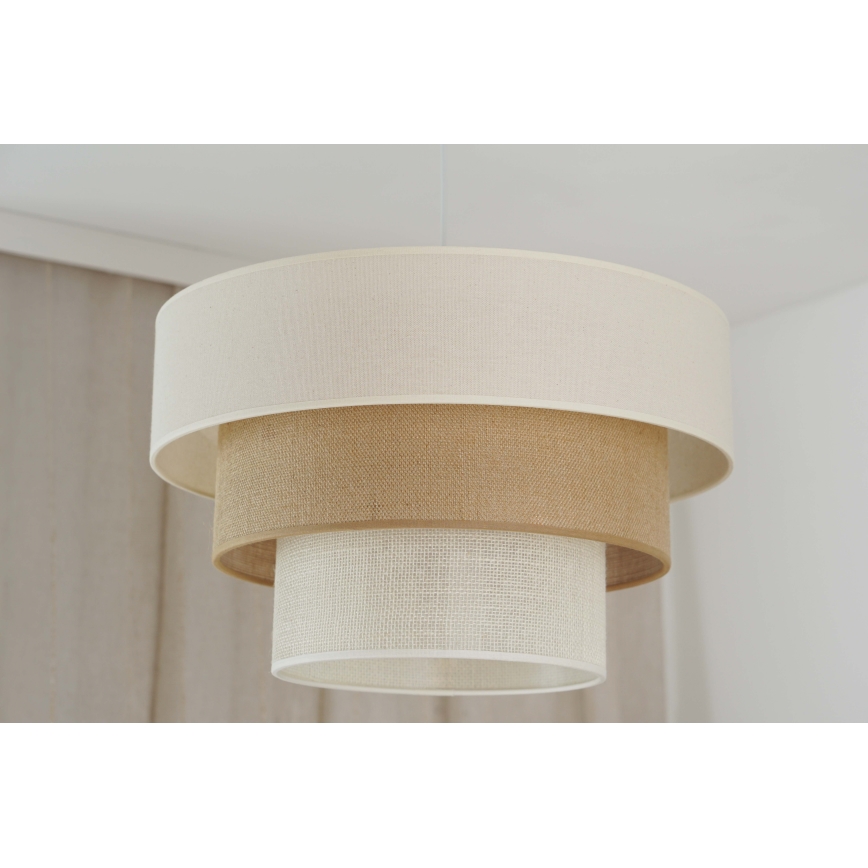 Brilagi - Luster na lanku DENVER LUNETA 1xE27/15W/230V pr. 45 cm béžová/hnedá/krémová