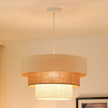 Brilagi - Luster na lanku DENVER LUNETA 1xE27/15W/230V pr. 45 cm béžová/hnedá/krémová