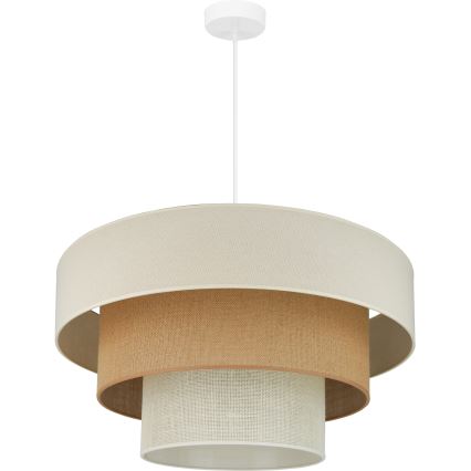 Brilagi - Luster na lanku DENVER LUNETA 1xE27/15W/230V pr. 60 cm béžová/hnedá/krémová