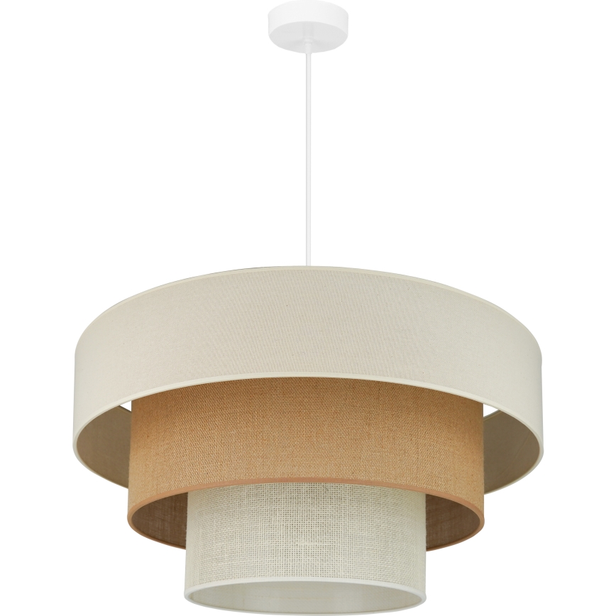 Brilagi - Luster na lanku DENVER LUNETA 1xE27/15W/230V pr. 60 cm béžová/hnedá/krémová