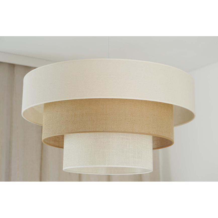Brilagi - Luster na lanku DENVER LUNETA 1xE27/15W/230V pr. 60 cm béžová/hnedá/krémová
