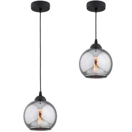 Brilagi - Luster na lanku DIOR 1xE27/60W/230V čierna/dymovošedá