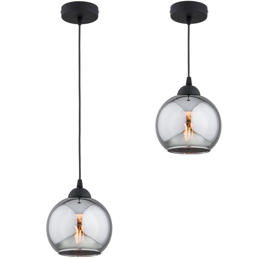 Brilagi - Luster na lanku DIOR 1xE27/60W/230V čierna/dymovošedá