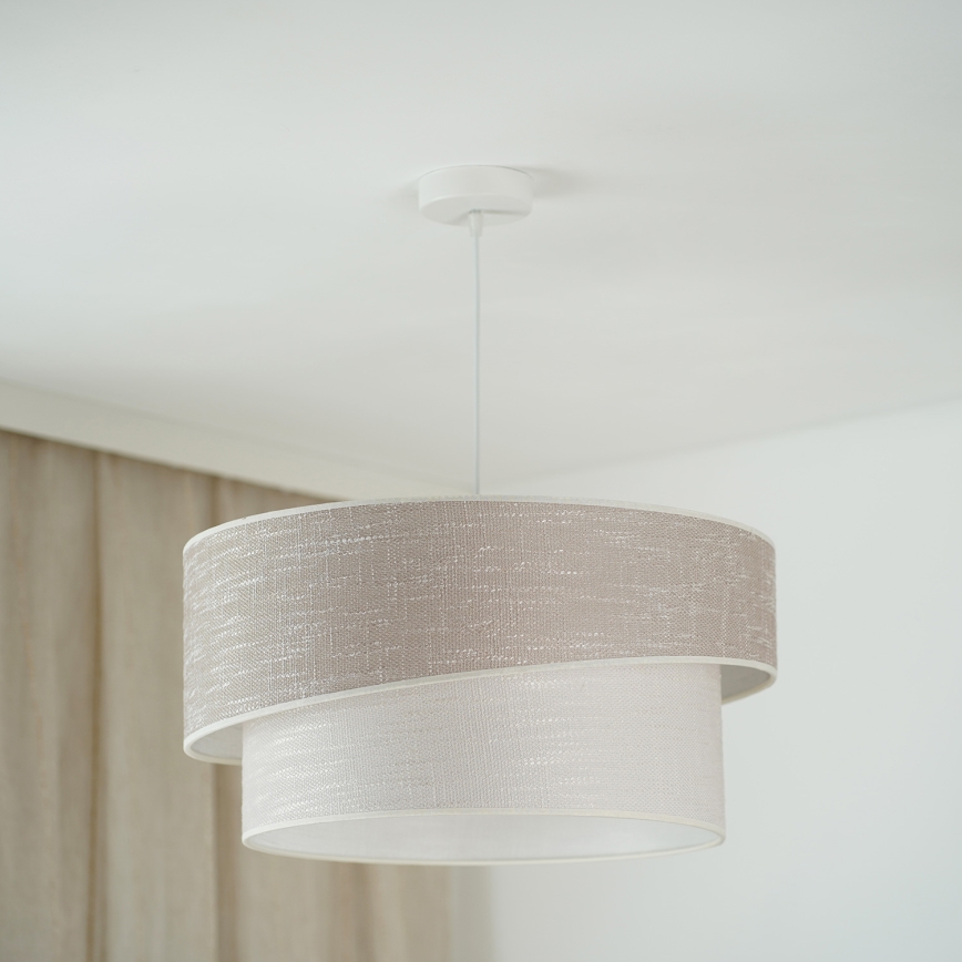 Brilagi - Luster na lanku DOVER SHINE 1xE27/15W/230V pr. 50 cm šedá/krémová