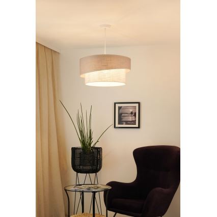 Brilagi - Luster na lanku DOVER SHINE 1xE27/15W/230V pr. 50 cm šedá/krémová