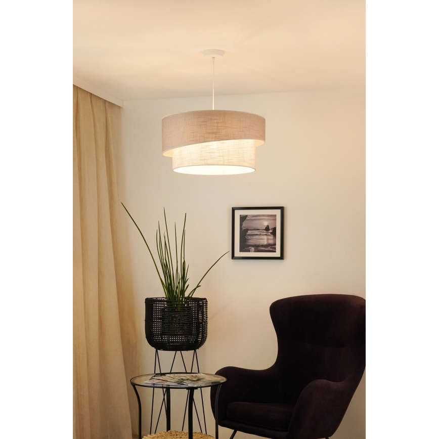Brilagi - Luster na lanku DOVER SHINE 1xE27/15W/230V pr. 50 cm šedá/krémová