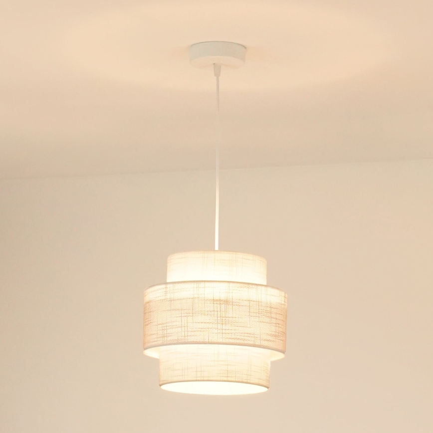 Brilagi - Luster na lanku DOVER SPACE 1xE27/15W/230V pr. 25 cm šedá/krémová