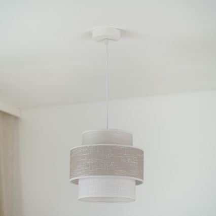Brilagi - Luster na lanku DOVER SPACE 1xE27/15W/230V pr. 25 cm šedá/krémová