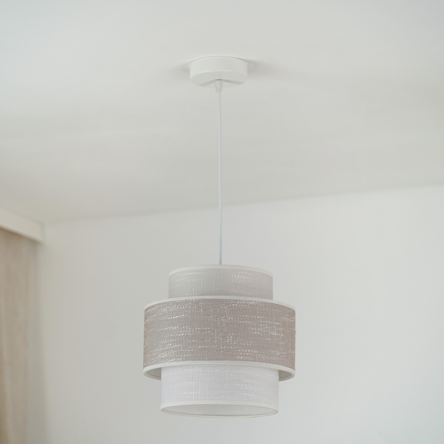 Brilagi - Luster na lanku DOVER SPACE 1xE27/15W/230V pr. 25 cm šedá/krémová