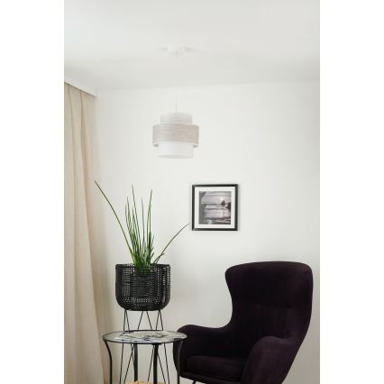 Brilagi - Luster na lanku DOVER SPACE 1xE27/15W/230V pr. 25 cm šedá/krémová