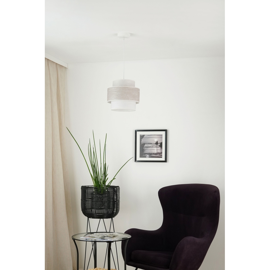 Brilagi - Luster na lanku DOVER SPACE 1xE27/15W/230V pr. 25 cm šedá/krémová