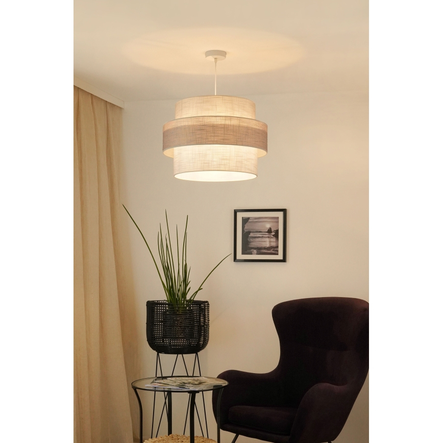 Brilagi - Luster na lanku DOVER SPACE 1xE27/15W/230V pr. 50 cm šedá/krémová
