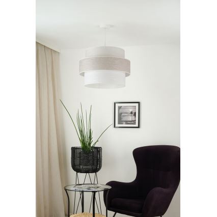 Brilagi - Luster na lanku DOVER SPACE 1xE27/15W/230V pr. 50 cm šedá/krémová