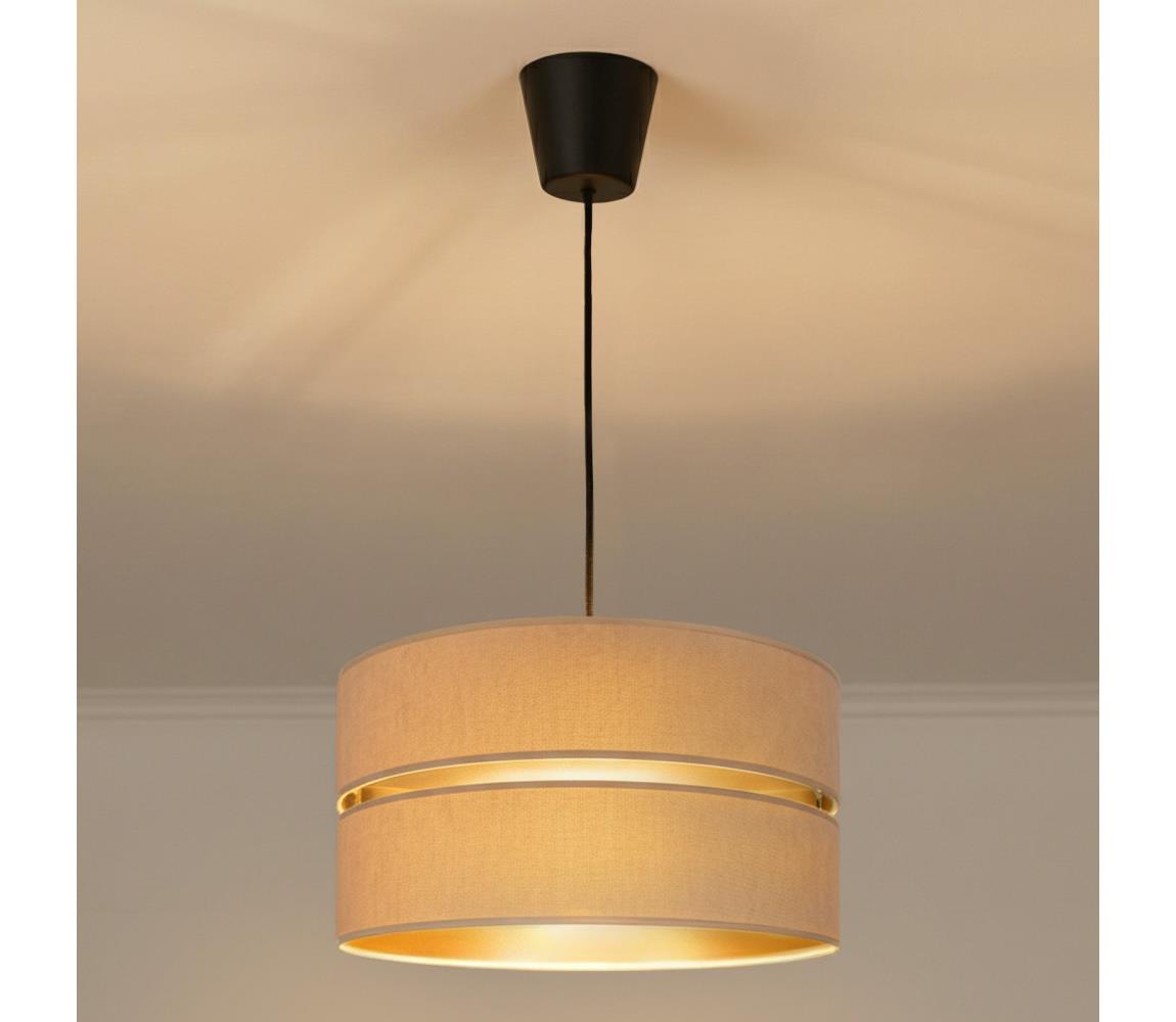 Brilagi - Luster na lanku DUO-DUO 1xE27/60W/230V pr. 40 cm béžová/zlatá 8590828052326