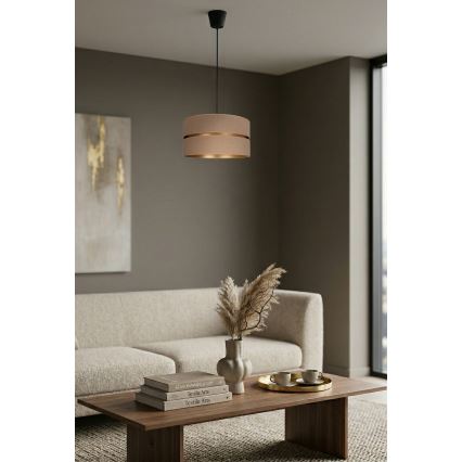 Brilagi - Luster na lanku DUO-DUO 1xE27/60W/230V pr. 40 cm béžová/zlatá