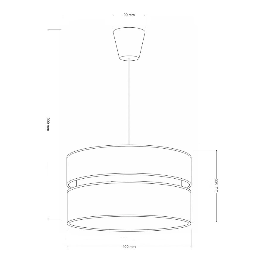 Brilagi - Luster na lanku DUO-DUO 1xE27/60W/230V pr. 40 cm béžová/zlatá