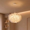 Brilagi - Luster na lanku FEATHER 3xE27/40W/230V pr. 50 cm biela