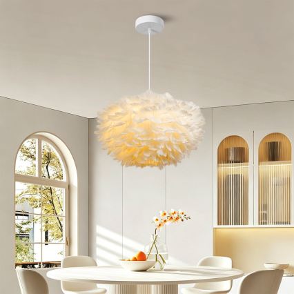 Brilagi - Luster na lanku FEATHER 3xE27/40W/230V pr. 50 cm biela