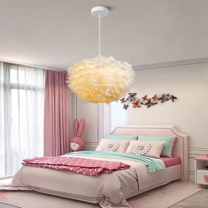 Brilagi - Luster na lanku FEATHER 3xE27/40W/230V pr. 50 cm biela