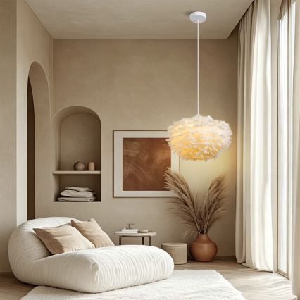 Brilagi - Luster na lanku FEATHER 3xE27/40W/230V pr. 50 cm biela