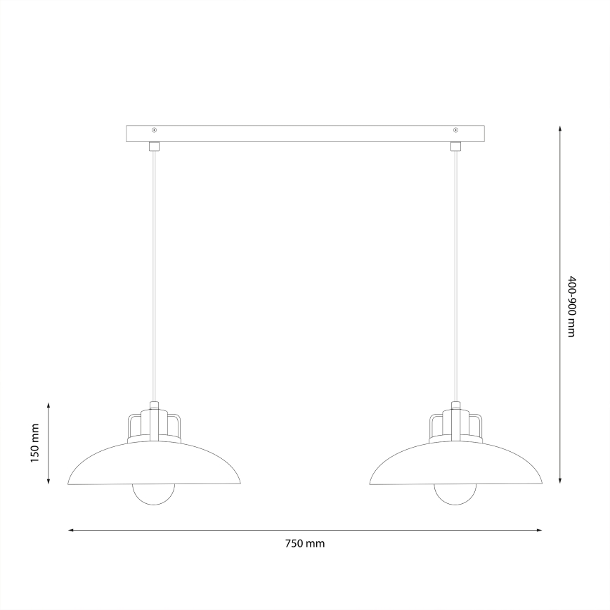 Brilagi - Luster na lanku FLAMENGO 2xE27/60W/230V zelená