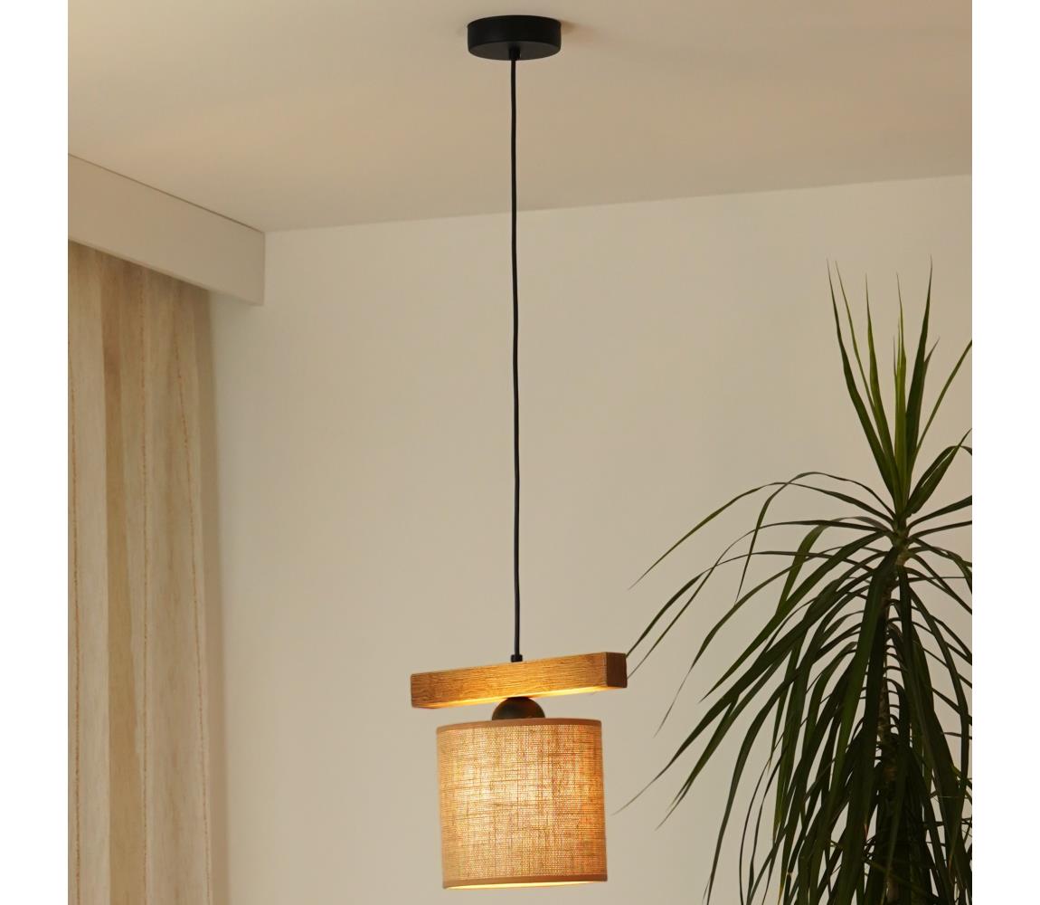 Brilagi Brilagi - Luster na lanku FOREST 1xE27/15W/230V borovica/hnedá/čierna