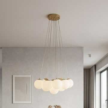 Brilagi - Luster na lanku GLOBE 15xE14/15W/230V biely