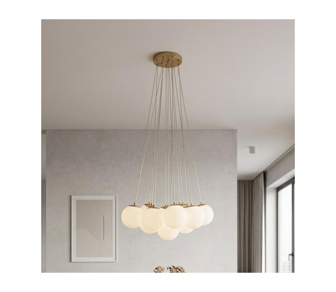 Brilagi - Luster na lanku GLOBE 15xE14/15W/230V biely BRLC3327