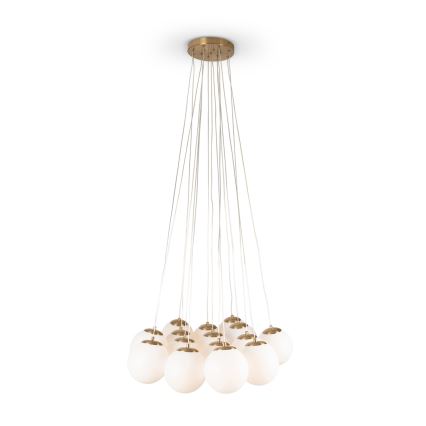 Brilagi - Luster na lanku GLOBE 15xE14/15W/230V biely