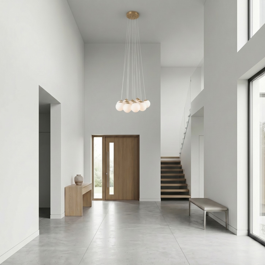 Brilagi - Luster na lanku GLOBE 15xE14/15W/230V biely