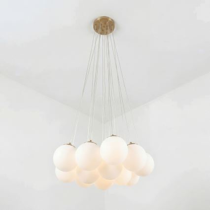 Brilagi - Luster na lanku GLOBE 15xE14/15W/230V biely