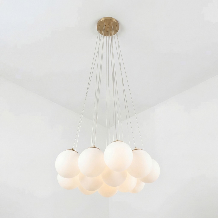 Brilagi - Luster na lanku GLOBE 15xE14/15W/230V biely