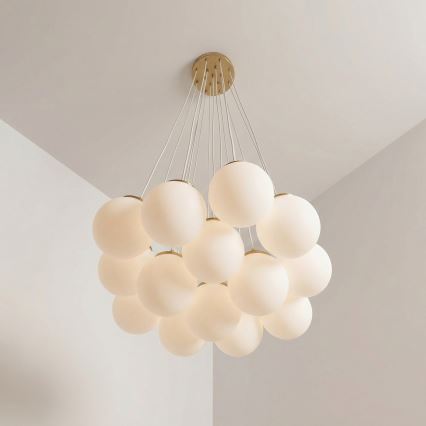 Brilagi - Luster na lanku GLOBE 15xE14/15W/230V biely